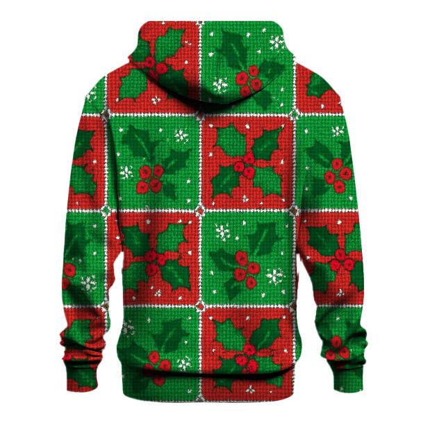 Holly Confetti Checkerboard Design designer hoodies