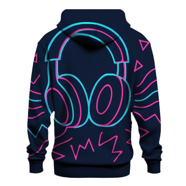 Neon Headphone Flux hoodie styles