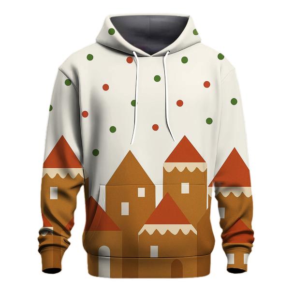 Gingerbread Village Blocks zip-up hoodies