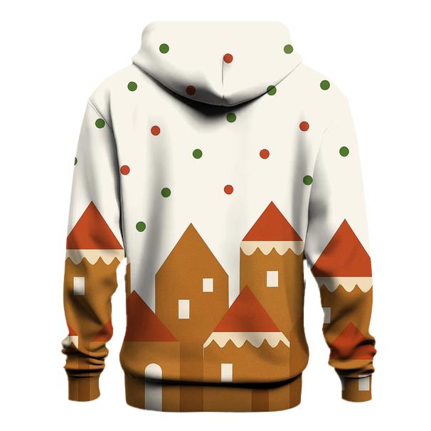 Gingerbread Village Blocks zip-up hoodies