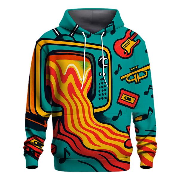 Retro TV Music Portal printed hoodies