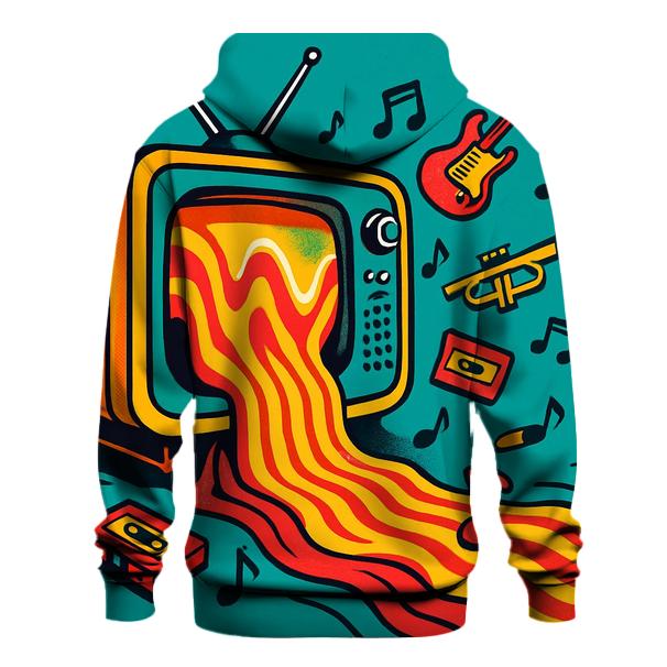 Retro TV Music Portal printed hoodies
