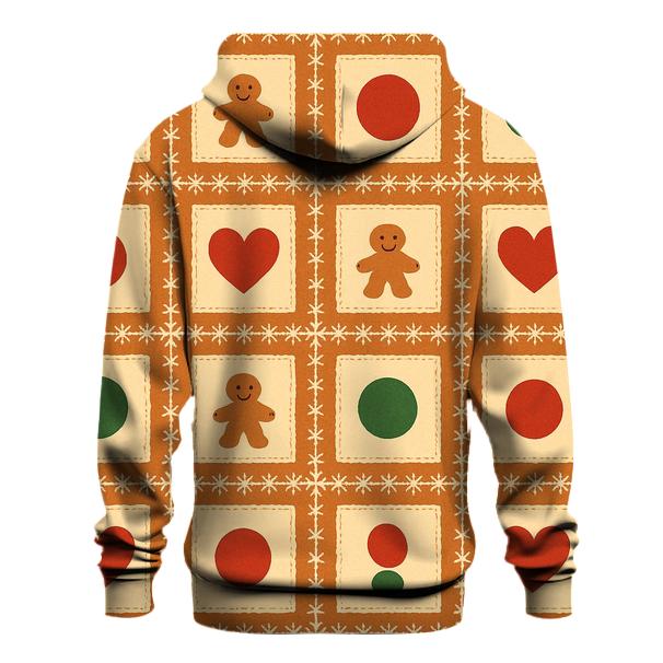 Gingerbread Window Patchwork Design heavyweight hoodies