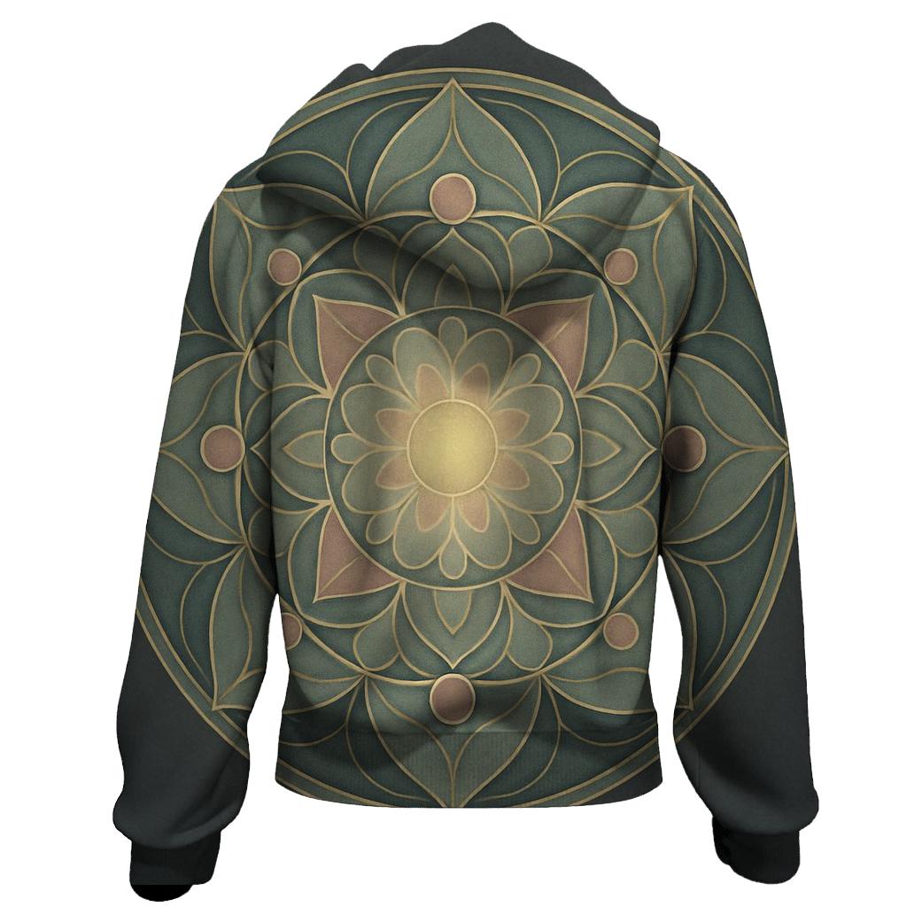 Mandala Of Listening Silence embroidered hoodies