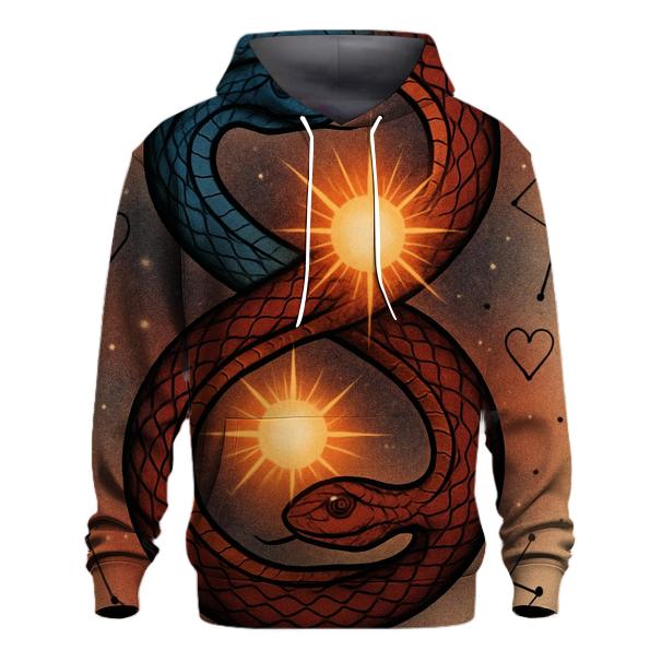Binary Star Lovers Ouroboros printed hoodies