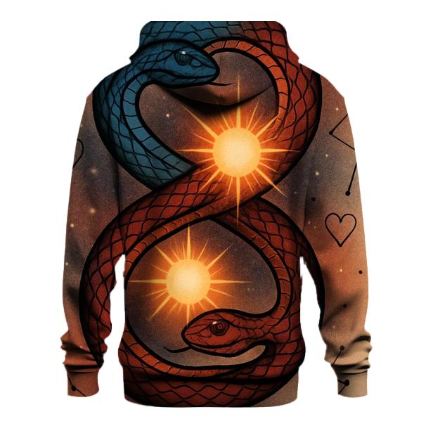 Binary Star Lovers Ouroboros printed hoodies