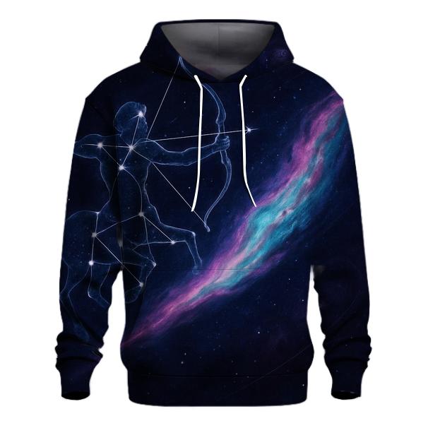Sagittarius Archer Nebula Trail zip-up hoodies