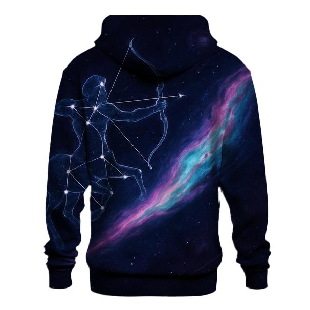 Sagittarius Archer Nebula Trail zip-up hoodies