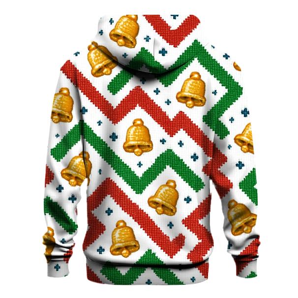 Jingle Bell Zigzag Tracks Design hoodies fashion