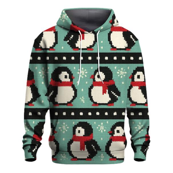 Polar Penguin Polka Stripe Design hoodie trends