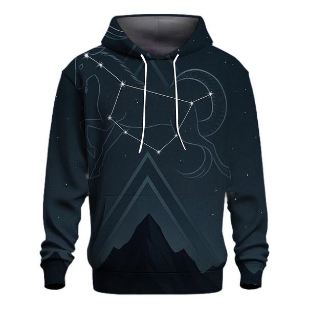 Capricorn Mountain Gate Star Chart premium hoodies