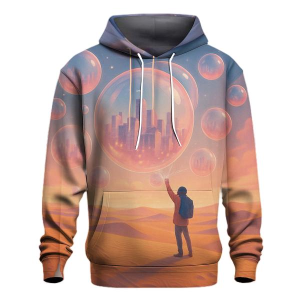 Bubblegum Skyline Mirage embroidered hoodies