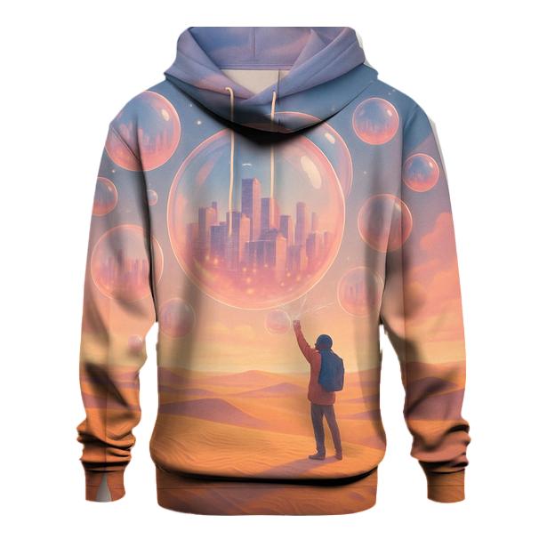 Bubblegum Skyline Mirage embroidered hoodies