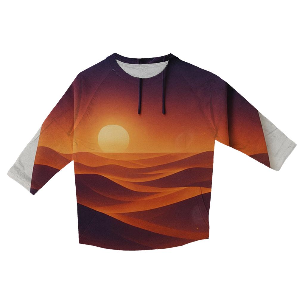 Desert Mirage Ember Sky designer 3/4 sleeve blouses