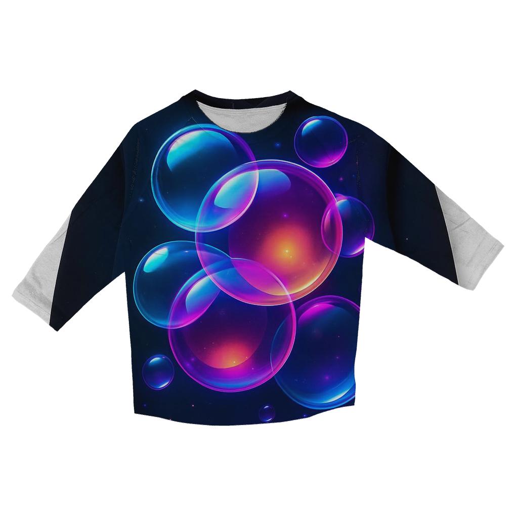 Chromatic Orbit Gradient Spheres casual three quarter sleeve shirts