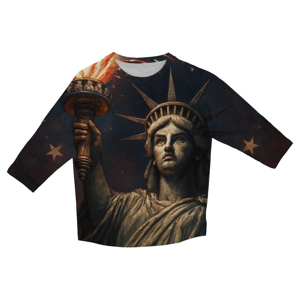 Liberty Torch Fireworks Horizon cotton quarter sleeve shirts
