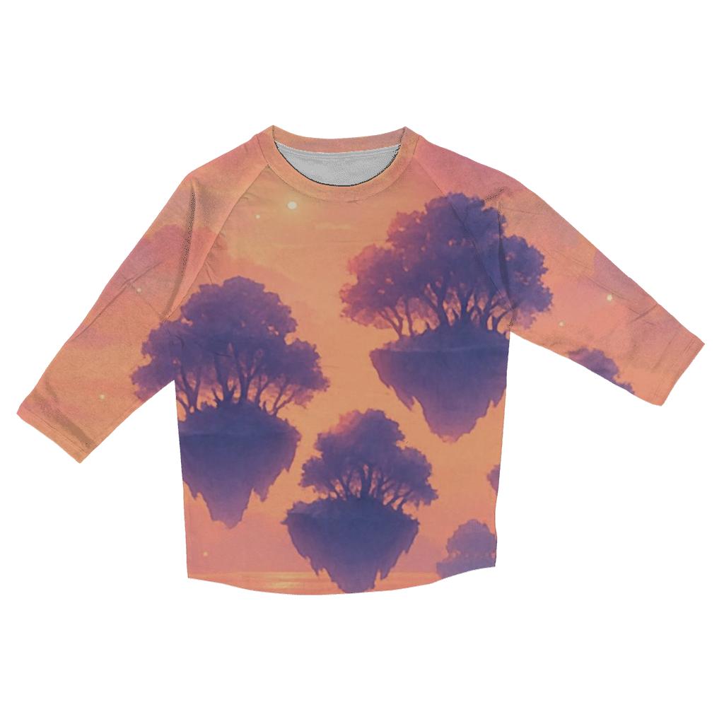 Floating Gardens Of Sunset Drift fashion 3/4 sleeve shirts