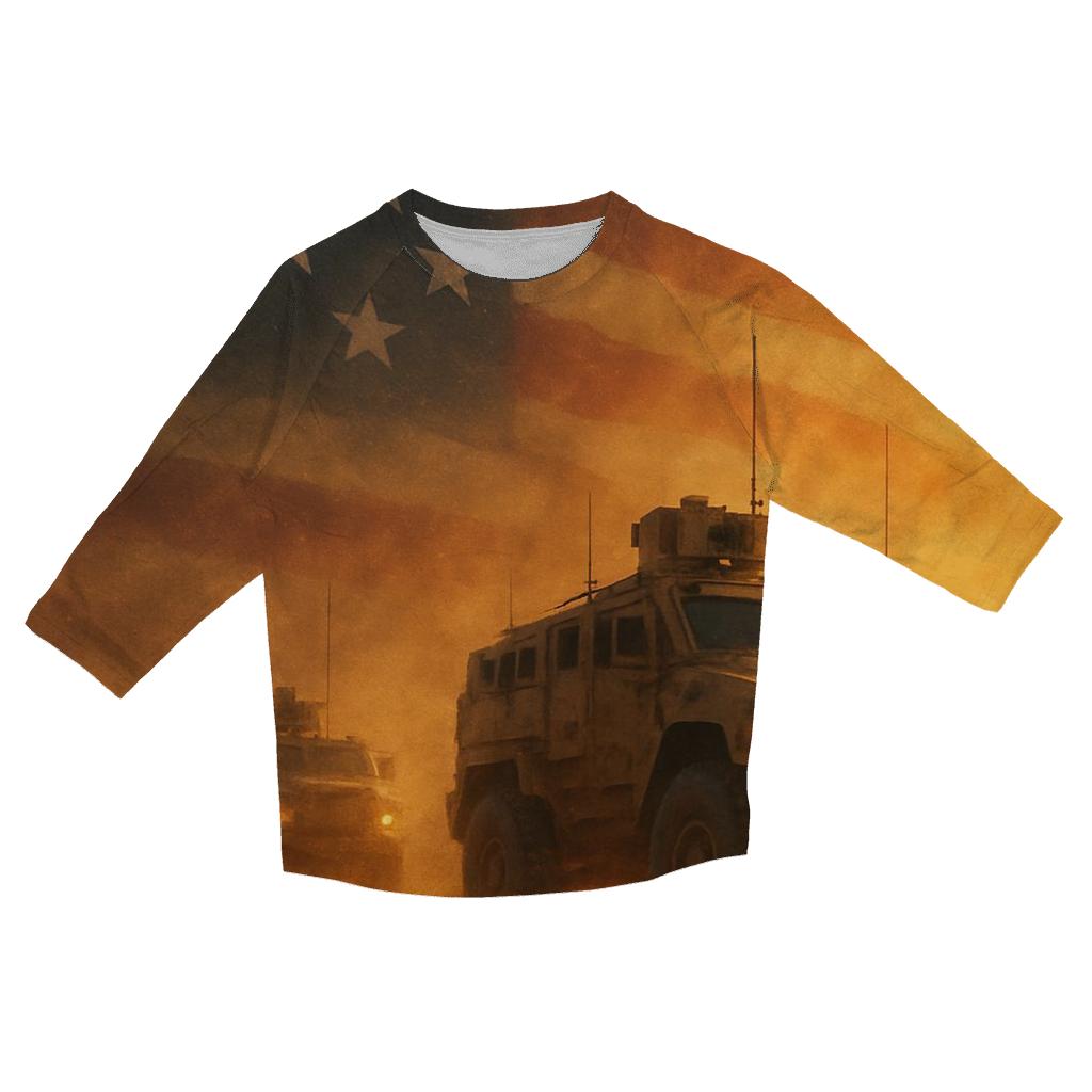 Flag Of Steel And Sand custom 3/4 sleeve shirts