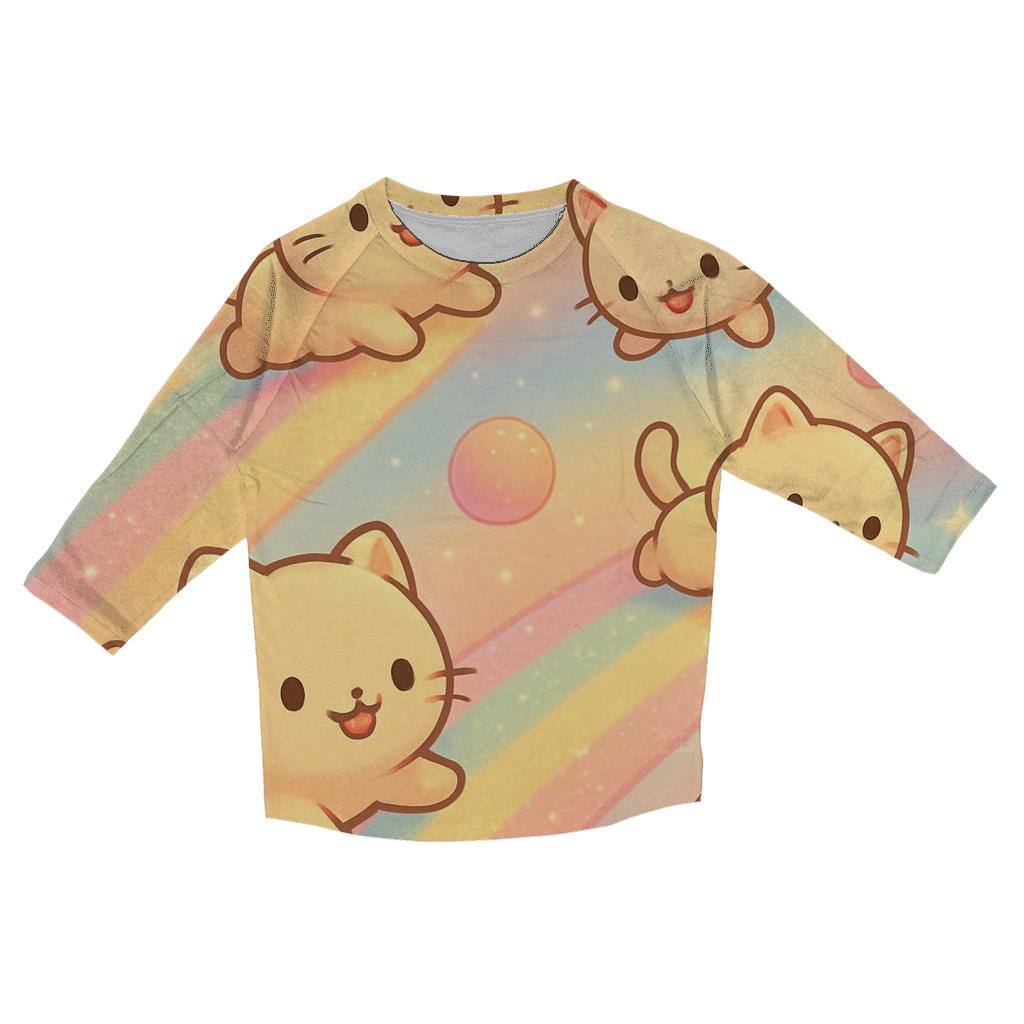 Candy Comet Playground Cats fashion 3/4 sleeve shirts