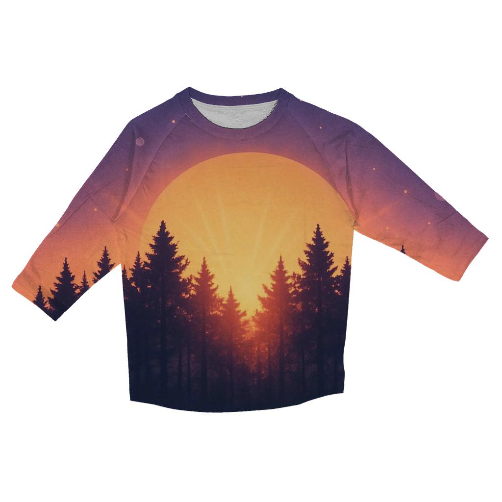 Forest Halo At Sundown fashion 3/4 sleeve shirts