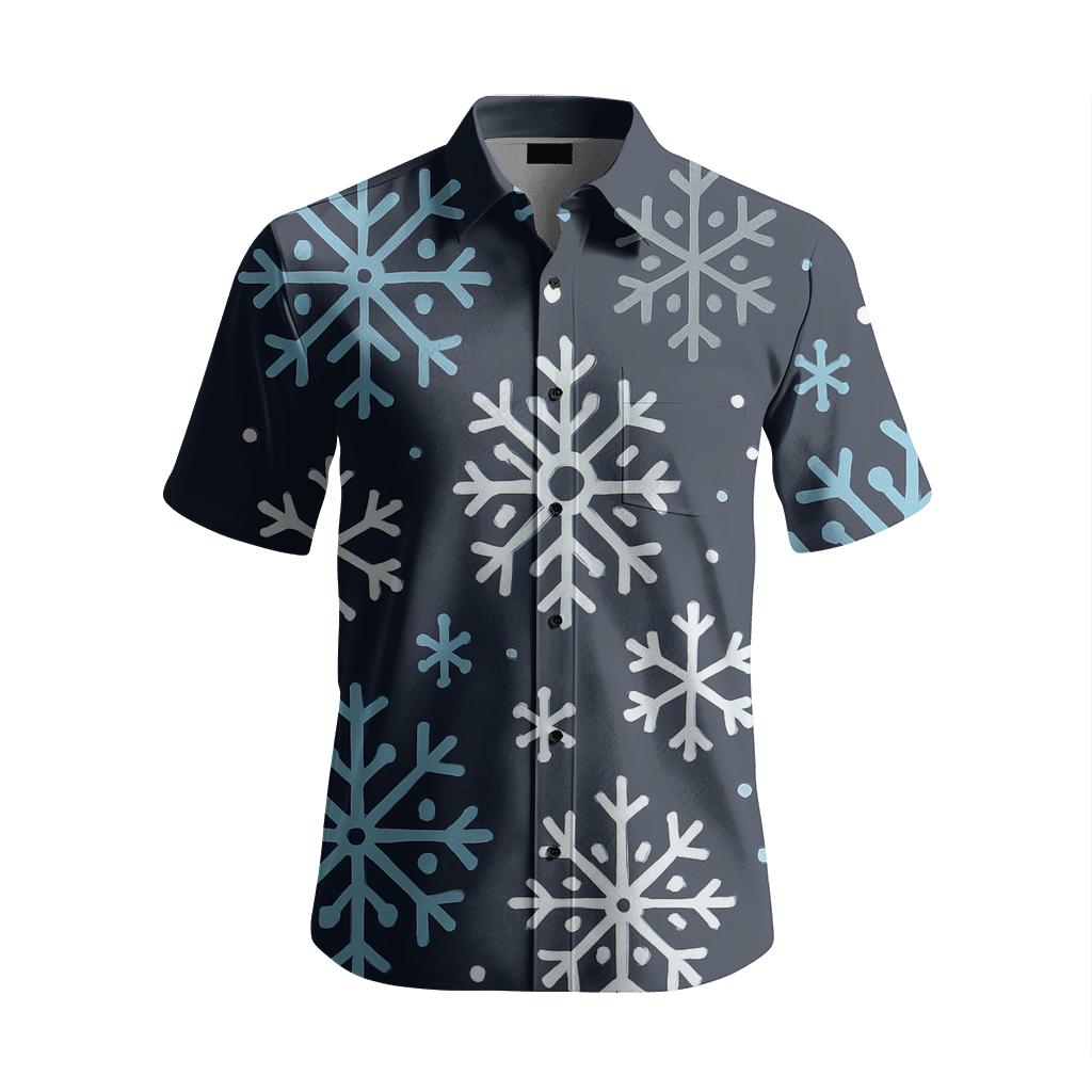 Nordic Constellation Snowflake Scatter embroidered logo shirts