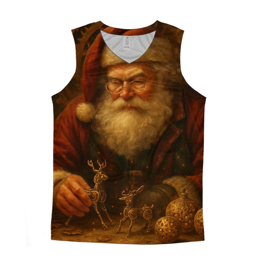 Clockwork Workshop Santa graphic print tank tops