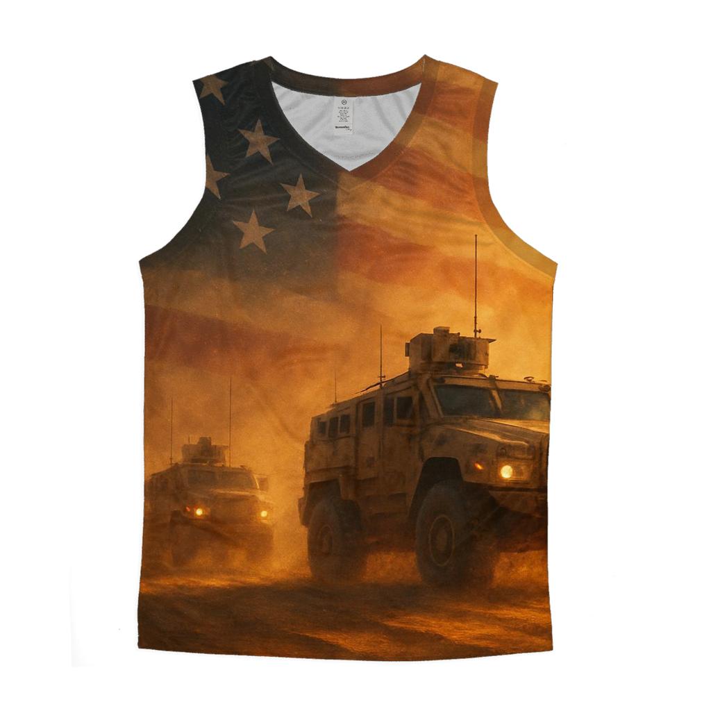 Flag Of Steel And Sand casual summer tank tops