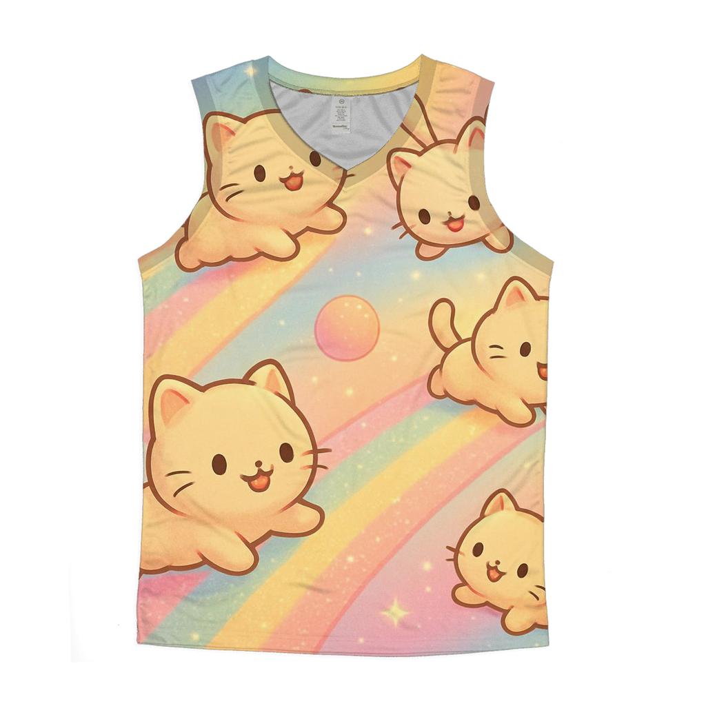 Candy Comet Playground Cats graphic print tank tops