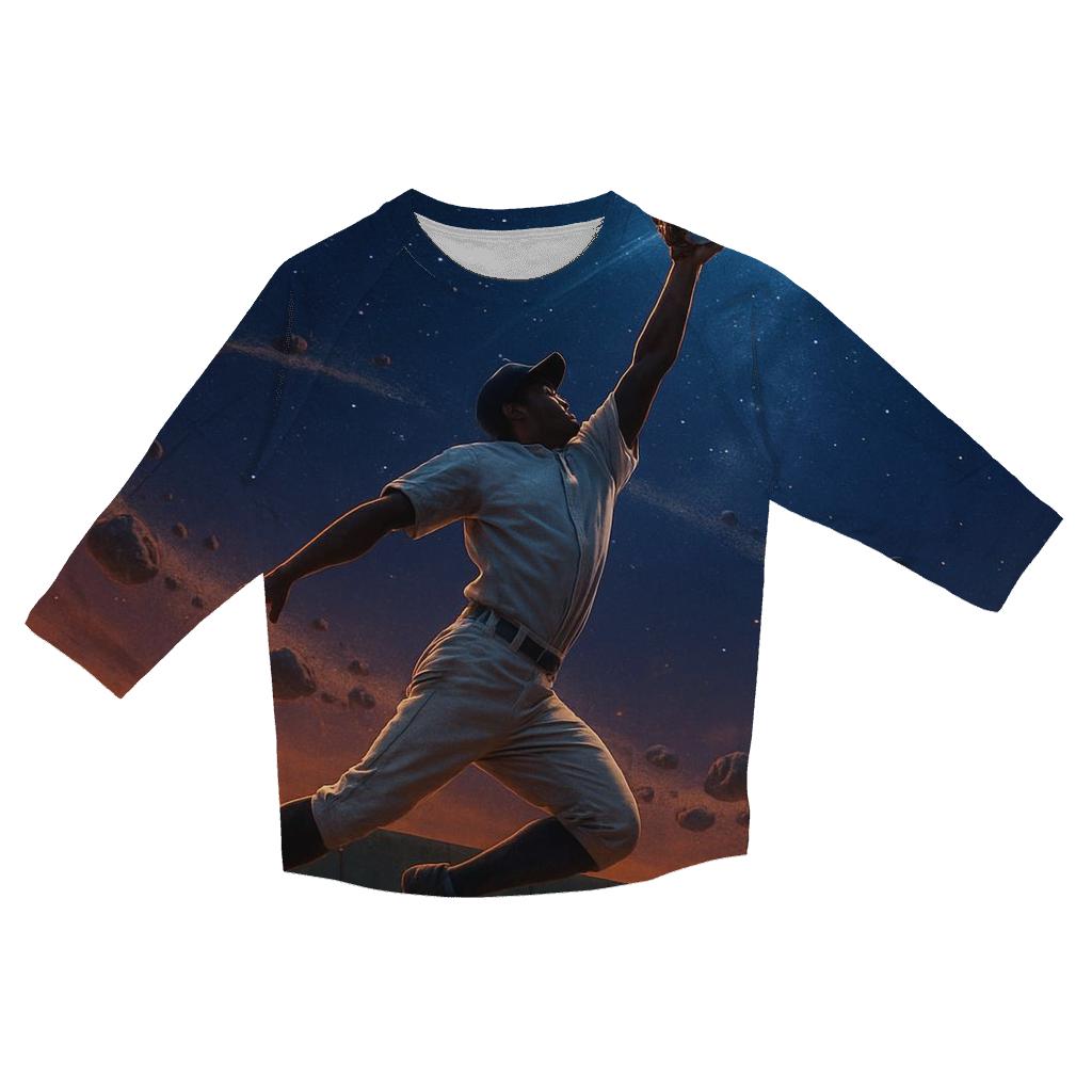 Celestial Catch At The Wall casual three quarter sleeve shirts
