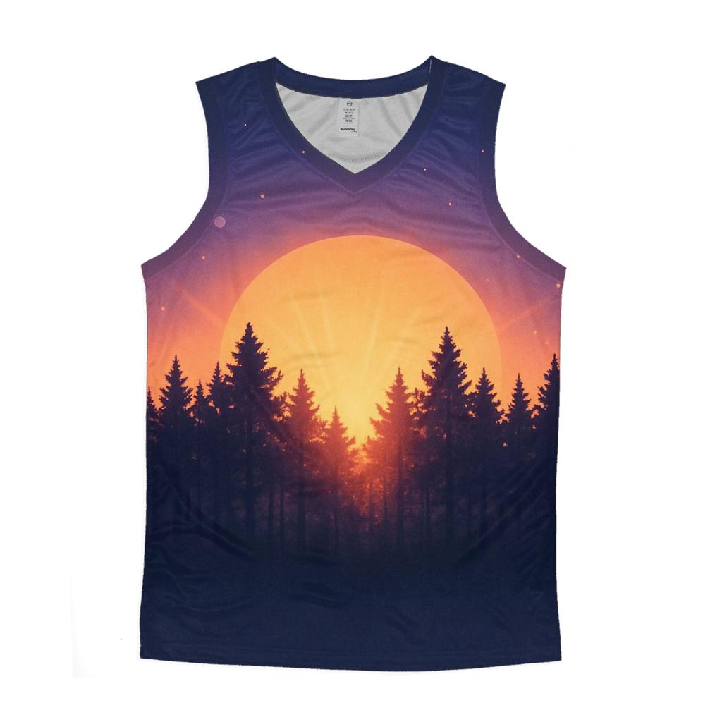 Forest Halo At Sundown trendy fitted tank tops