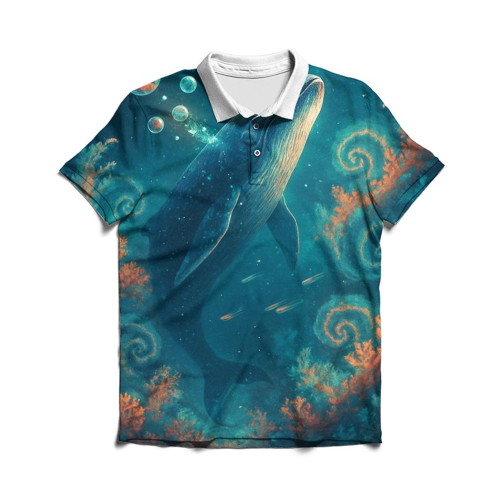 Celestial Coral Reef custom polo shirts