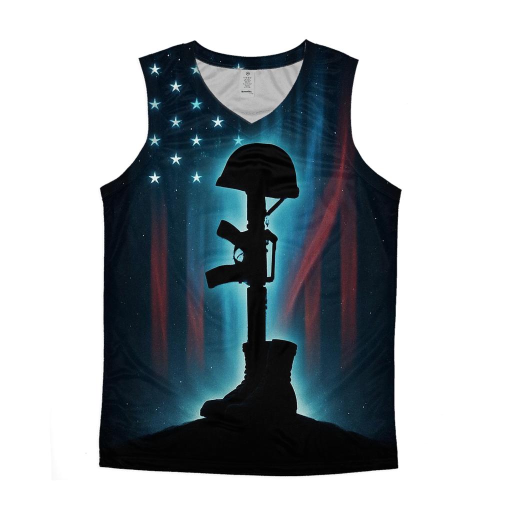 Stars Over The Battlefield Cross designer workout tanks