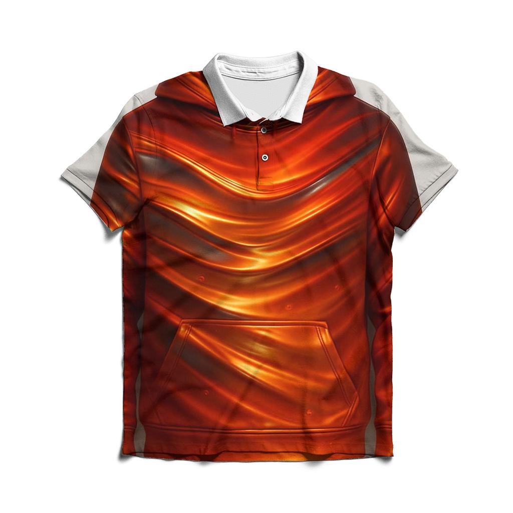 Luminous Tide Gradient Waves custom polo shirts