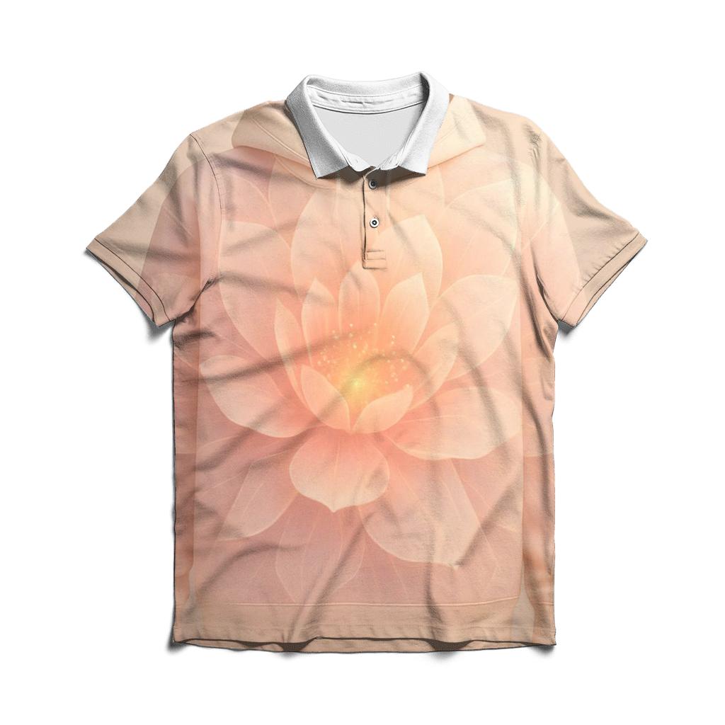 Stellar Bloom Gradient Petals stylish collar polo tees