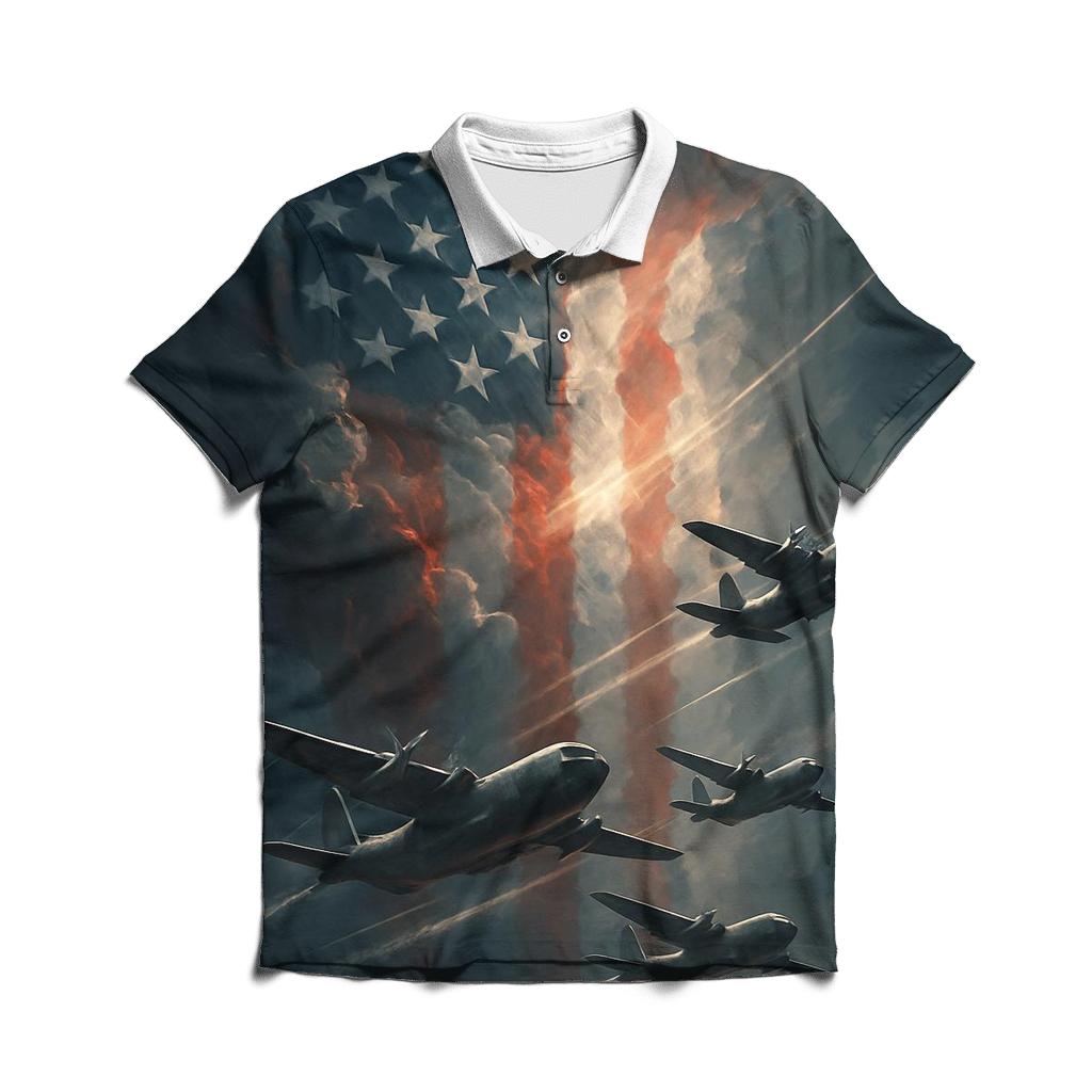 Skyborne Guardians stylish collar polo tees