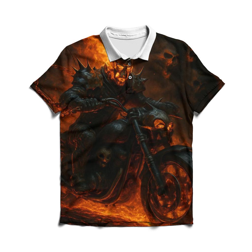 Infernal Chain Rider custom polo shirts