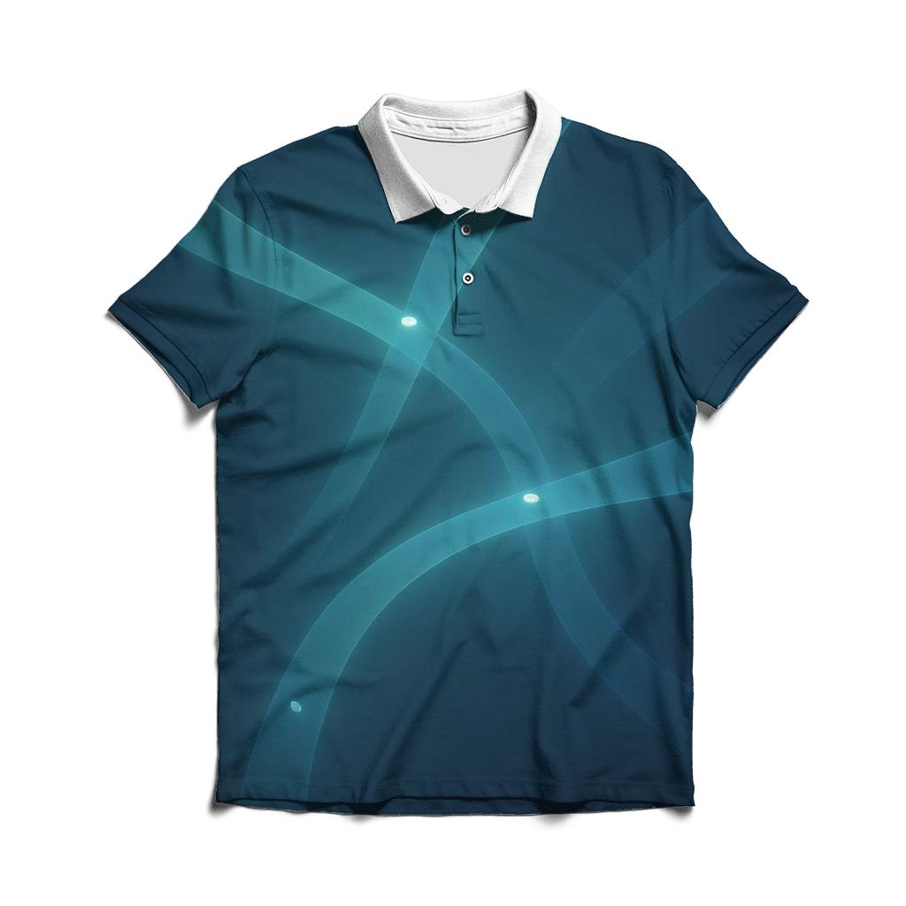 Quantum Mist Gradient Pathways personalized polo shirts