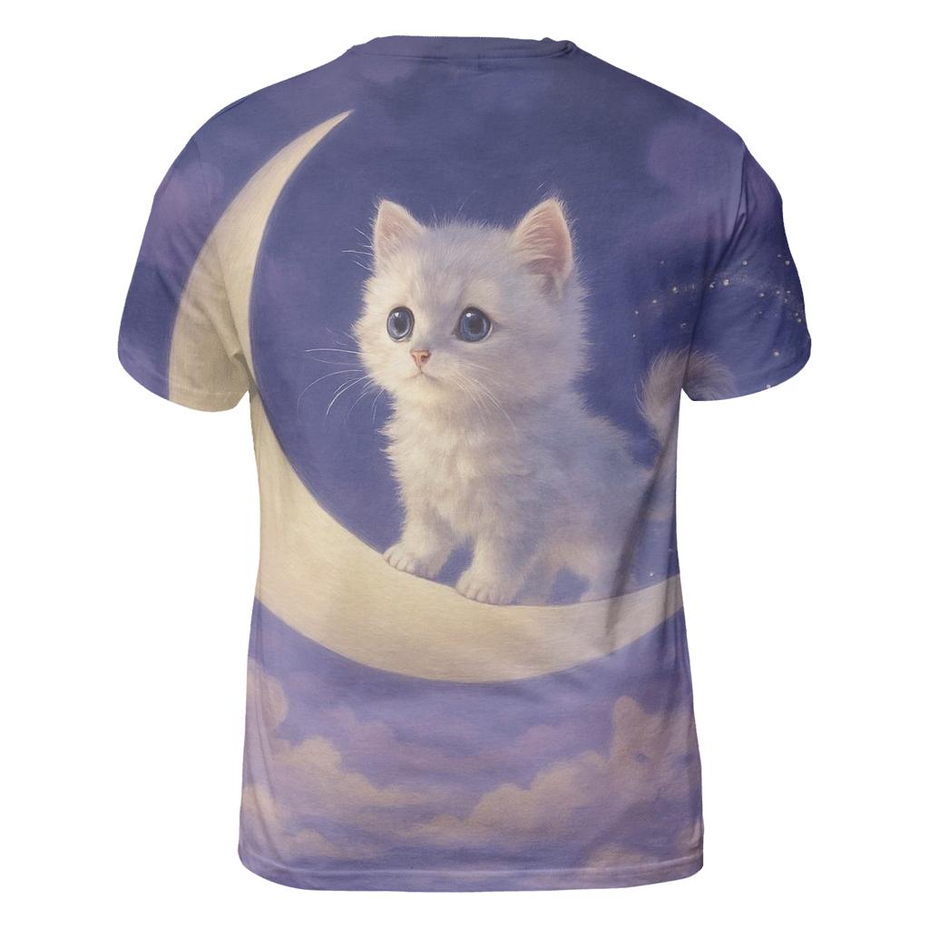 Moonlit Cloud Sailor Cat artistic all-over print tops