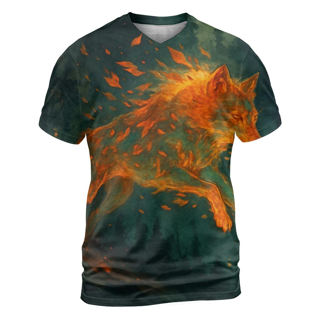 Forest Ember Spirit Wolf personalized full print shirts