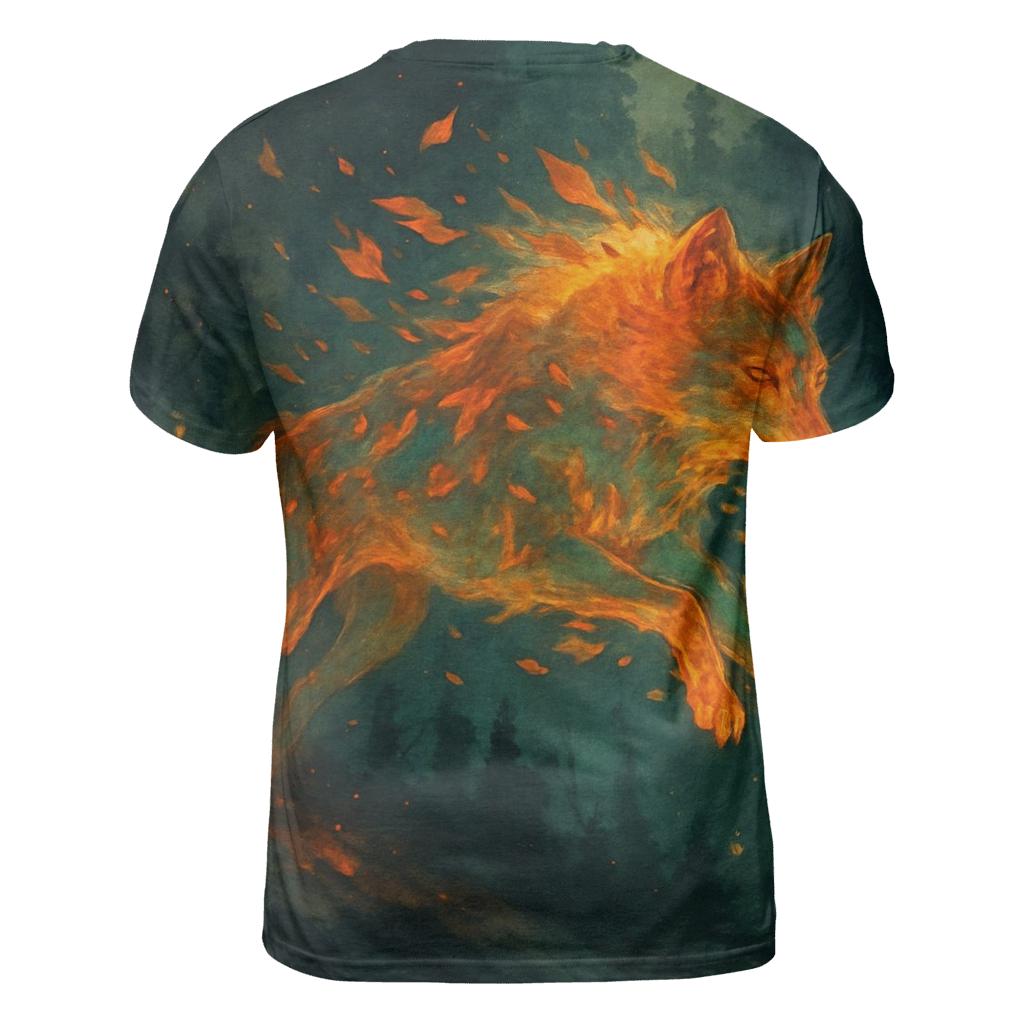 Forest Ember Spirit Wolf personalized full print shirts
