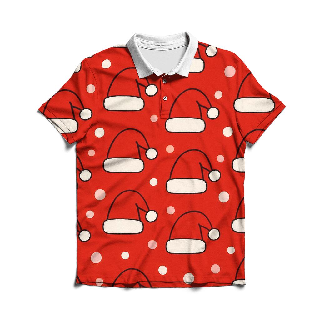 Santa Hat Polka Rhythm embroidered polo tops