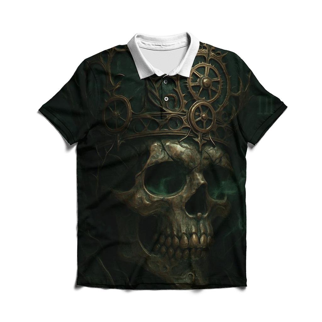 Crown Of Thorns And Clockwork embroidered polo tops