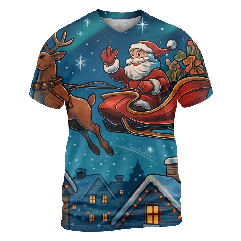 Midnight Sleigh Ride Skyline custom all-over print shirts
