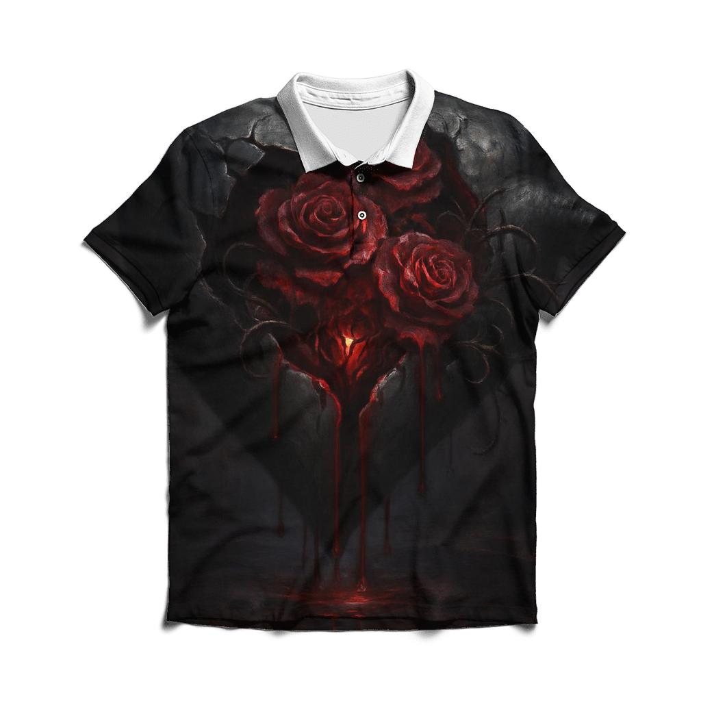 Blood Roses Of The Catacomb Heart custom polo shirts