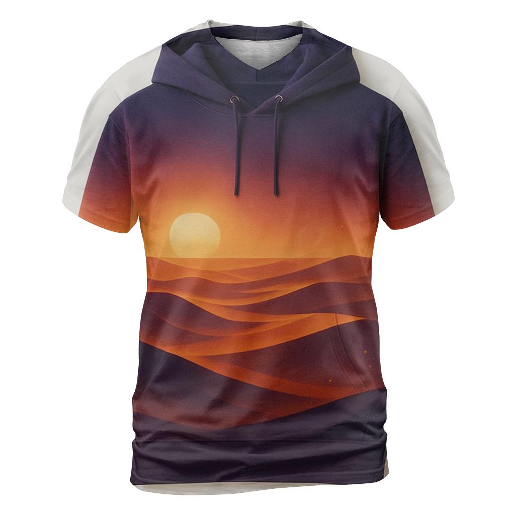 Desert Mirage Ember Sky creative print fashion shirts