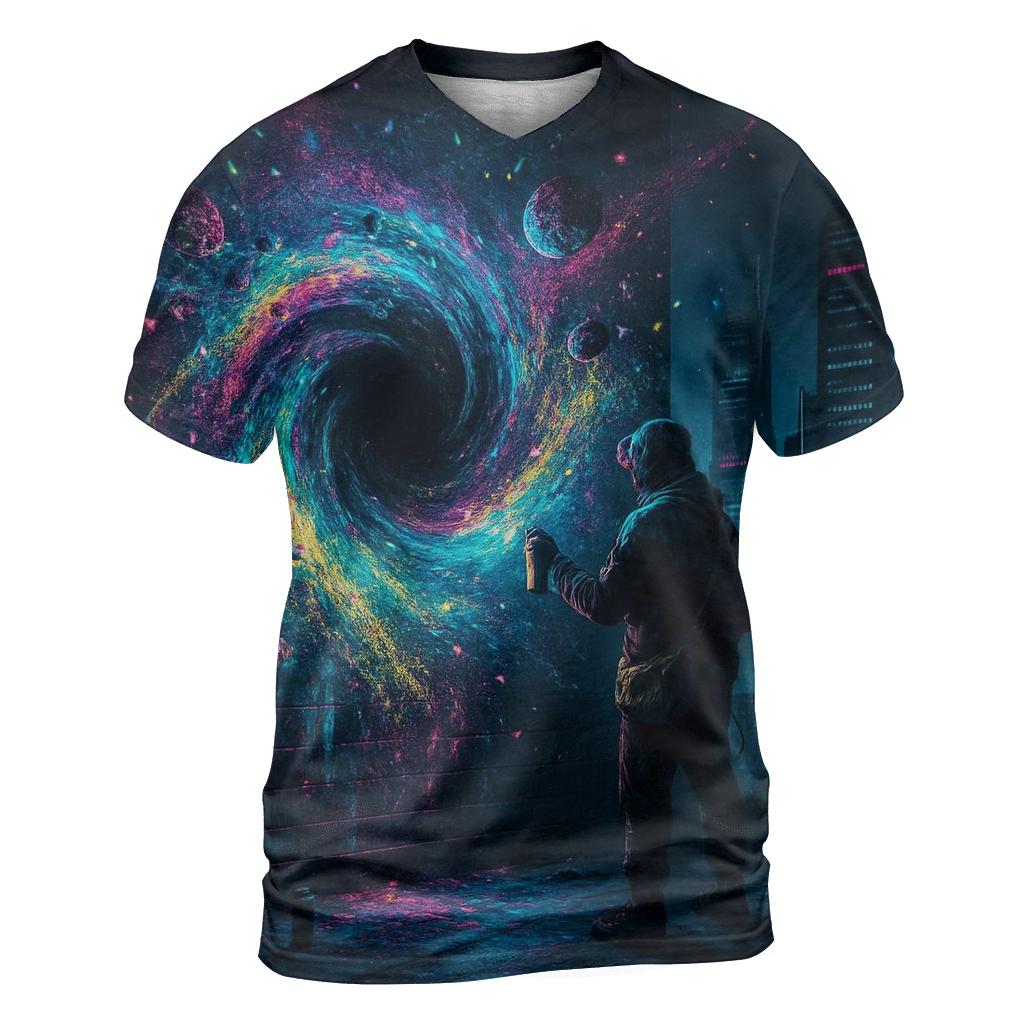 Black Hole Graffiti City designer pattern shirts