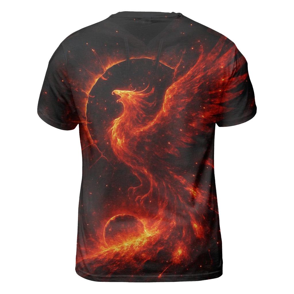 Stellar Phoenix Awakening artistic all-over print tops