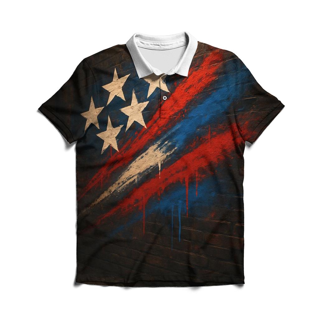 Urban Graffiti Comet Stripes custom polo shirts