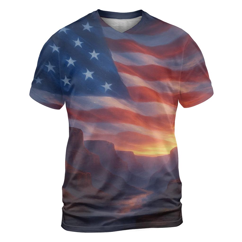 Celestial Stripes Over Canyon Dawn personalized full print shirts