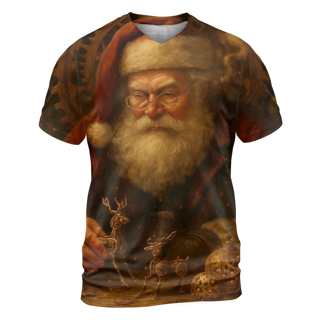 Clockwork Workshop Santa trendy printed shirt styles